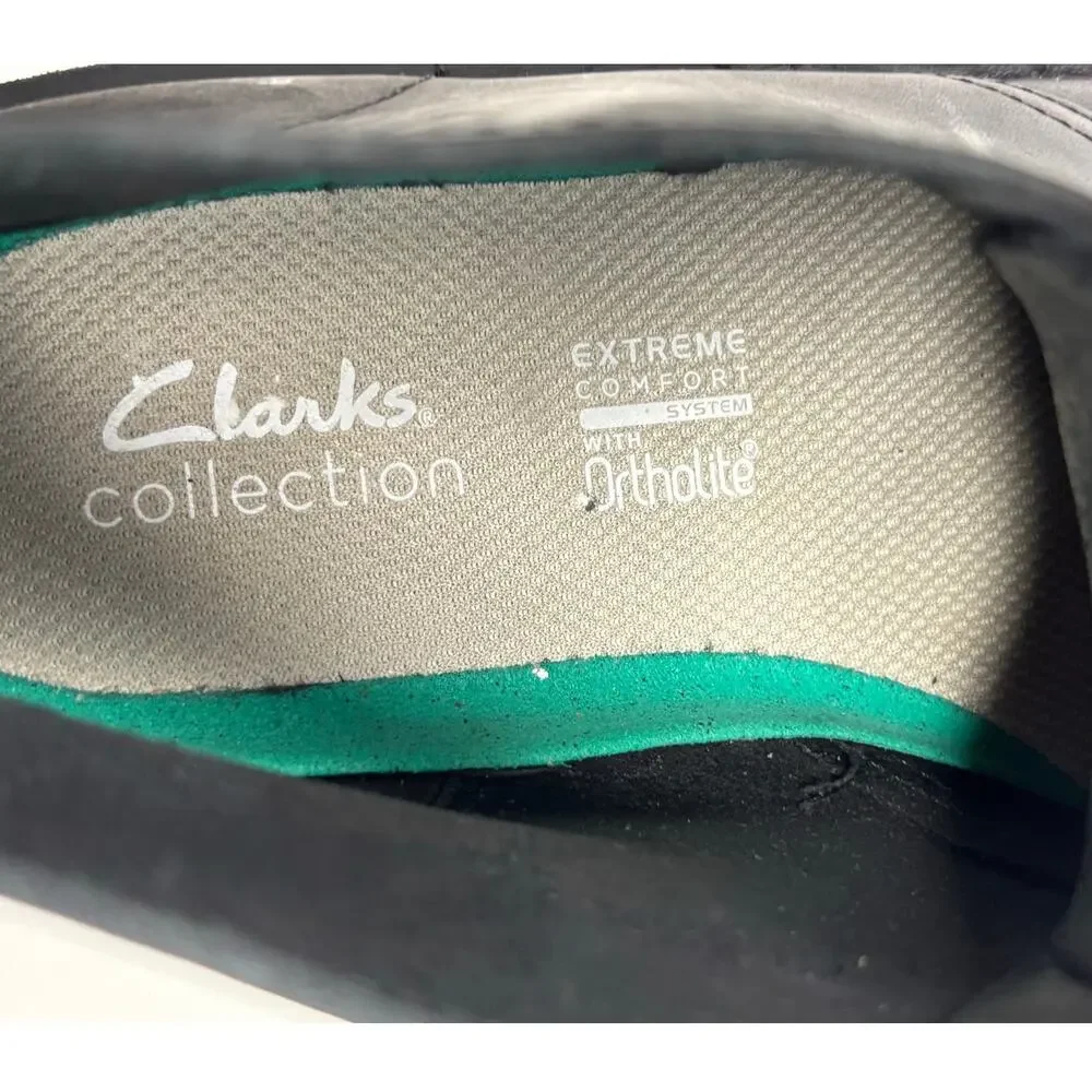Clarks Bushacre Men's Minimalist Style Chukka Boot Black Leather Size 8.5 M - Picture 11 of 12
